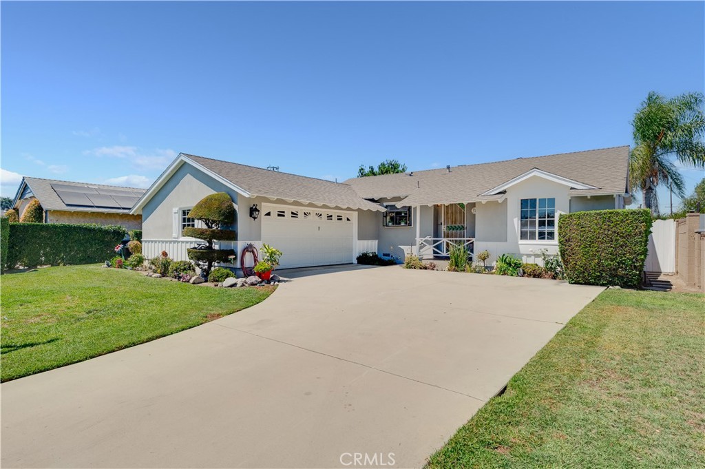"Nestled in the heart of Fullerton, this delightful mid-century single-story gem offers a perfect blend of character, practicality, and lifestyle. Boasting three bedrooms and two baths with approximately 1,214 square feet of thoughtfully designed living space, the home rests on a generous 6,660 sq ft lot—ideal for indoor-outdoor living. Step inside to a light-filled living space that flows seamlessly toward an updated kitchen with quartz countertops. The layout allows for easy entertaining while preserving the cozy warmth of classic mid-century charm with a breakfast nook and dining area. Large living room with a fireplace that flows into an enclosed patio overlooking the pool area. With the expansive backyard, outdoor dining and gardening are a joy. Unwind next to the pool or go for a refreshing swim. The primary suite is located in the front section of the home with a nice-sized bathroom. The hall bath serves the other two bedrooms. Fresh interior paint, wide driveway and a two car garage. Close to Nicholas Park and easy freeway access.
"