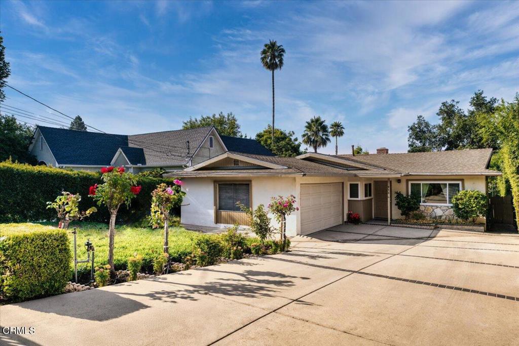 Warm & Inviting Mid-Century Single-Level Home -- This classic mid-century residence blends timeless design with modern comfort, offering 3 bedrooms and 2 bathrooms in a spacious, single-level layout. Generous room sizes create a natural flow, ideal for both everyday living and entertaining.Set on a tranquil, beautifully maintained street, the property is surrounded by custom homes, mature trees, and lush landscaping--perfect for leisurely strolls through the walkable neighborhood. Newly installed double-pane windows provide energy efficiency, improved insulation, and enhanced curb appeal. Fresh interior paint adds a crisp, clean ambiance, newly installed recessed lighting brightens the space, and beautifully refinished wood floors flow seamlessly through the main living areas.The kitchen opens to a comfortable family room, highlighted by a striking rock-facade fireplace--a signature element of mid-century architecture. Outside, a perfectly sized swimming pool awaits, complete with a removable safety gate for peace of mind.A spacious two-car garage and an expansive driveway accommodate five or more vehicles with ease. Although the home was not directly impacted by the Eaton Canyon Fires, professional remediation has been completed, offering added assurance for its next owner.This home is perfect for those seeking room to grow, a comfortable place to settle while rebuilding, or a move-in-ready property with potential for personalization. Conveniently close to parks, shopping, and local amenities, it offers more than just a house--it's a place to call home.