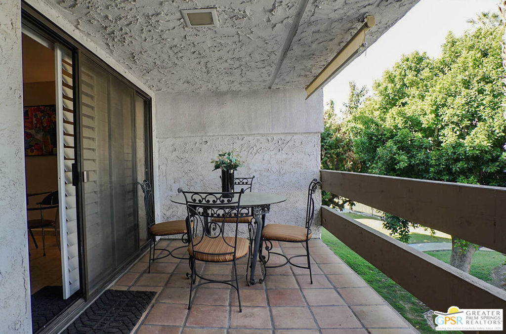 Season | October - April: $5,695 per month. Summer | May - September: $2,630 per month. Available for seasonal stays from 1 to 6 months or full-time with a 12-month lease which. Rent for a 12 month lease is $2,100/month with tenant paying utilities. Dates go fast! For the most up-to-date availability and to explore all of our properties, please visit APEK Rentals online. You'll find the live calendar dates and easy booking options there. Discover your perfect Palm Springs escape in this beautifully maintained, fully furnished 2-bedroom, 2-bath condo in desirable Palm Canyon Villas. Guest bedroom was converted from a den and does not offer a window. Located on the top level of a two-story complex, this bright and airy unit features elegant shuttered windows that frame scenic mountain views and an open living and dining area that creates a warm, inviting space to relax or entertain. The well-appointed kitchen flows seamlessly into the main living area, and a second full bathroom adds flexibility for guests. The private patio showcases sweeping mountain views, while the community offers exceptional amenities including a sparkling pool, in-ground heated spa, tennis courts, and beautifully landscaped grounds. Additional highlights include central air conditioning, forced-air heating, one covered carport space with guest and uncovered parking, and a prime location just minutes from downtown Palm Springs, restaurants, shopping, and golf. This inviting condo delivers the best of desert living with stunning views, a serene setting, and access to everything the area has to offer.