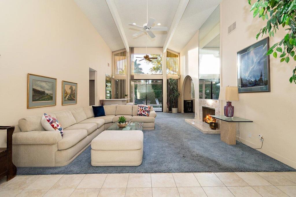 Welcome to Presidential Estates in the heart of Rancho Mirage, where this charming home offers a wonderful opportunity to create your desert dream retreat. Nestled in the picturesque setting, this residence boasts 3 spacious bedrooms (primary has large walk in closet) and 3 bath and is situated on a grand lot surrounded by lush greenery. New HVAC. Inside you will find it light and bright with high cathedral ceilings, enhancing the space and light in the home. Large windows invite the natural light and provide glimpses of the majestic mountain views that encircle the community. The backyard offers plenty of potential for outdoor living, with ample space to design your perfect oasis. Presidential estates is a well maintained community featuring access to a community pool , tennis courts and beautifully landscaped surroundings. This home offers endless possibilities to customize and add your personal touch. The serene setting makes this property perfect for those seeking a peaceful desert lifestyle with the convenience of Rancho Mirage's nearby amenities. Nearby golf courses and hiking as well. Don't miss this desert opportunity.