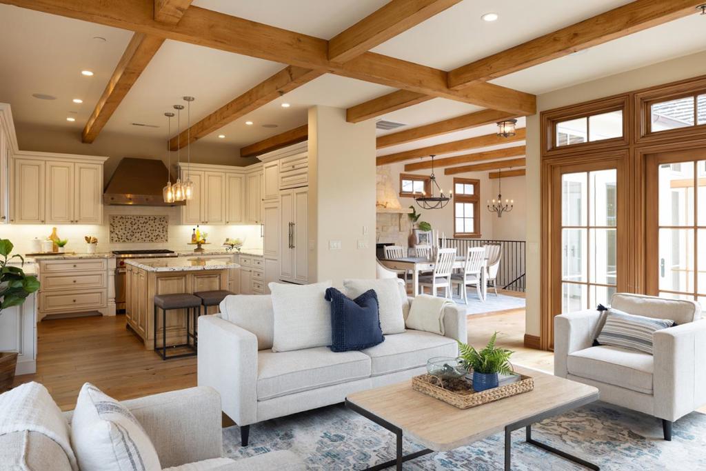 Welcome to the Golden Rectangle of Carmel-by-the-Sea, set in an amazing location just 3 blocks to the white sandy beaches of Carmel, and 3 blocks to the shops and restaurants of downtown. The setting is set, the mood is right, and the door is open and ready for you to start living your best Carmel life. Offering 3 bedrooms, 3.5 baths and over 2,500 square feet of living space with French oak floors, 3 beautiful Carmel stone fireplaces, high open-beam ceilings, formal living room, dining room and a chefs kitchen. Main level master suite opens to a sunny patio, peeks of the ocean, lovely outdoor living spaces and even a west facing deck off the kitchen/dining area. Separate family room and 2 generous size bedrooms are set on the lower level that open up to the outdoors. There is so much to love here, that we are sure you will fall, right into your best Carmel living.