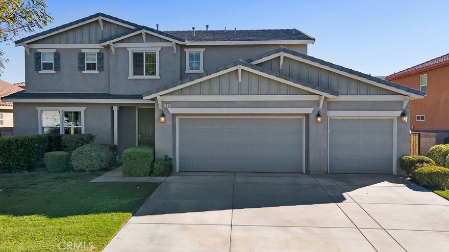 Welcome to this beautifully maintained, move-in-ready 4 bedroom, 3 bathroom home nestled in a highly desirable neighborhood in West Lancaster. This stunning two-story residence offers an abundance of flexible living spaces and impressive features. The main floor is perfect for entertaining, featuring a dedicated living room, a dining area, and a cozy family room rounded out by a fireplace and built-in entertainment center. A convenient downstairs bedroom and full bathroom provide an ideal space for guests, an office, or multi-generational living. The spacious kitchen is equipped with a gas cooktop, stainless steel microwave, oven, and dishwasher, all complemented by undercabinet lighting and a pantry. Upstairs, you'll find three additional bedrooms and a versatile large bonus loft with a closet, perfect for a media room or play area. This primary retreat boasts a large walk-in closet and a luxurious bathroom with dual sinks, a separate soaking tub and shower, and a sliding door opening to a private deck overlooking the backyard. The upstairs level also features a dedicated laundry room. Enjoy year-round comfort with a dual-system Central HVAC (separate units for upstairs and downstairs). Outside, a professionally landscaped front lawn offers great curb appeal, while the backyard is prepped for your personal touch, ready for your own garden. A large 3-car garage with direct access completes the package. Best of all, this home is equipped with a solar energy system to reduce your electricity bills! Perfectly situated close to schools, parks, and shopping centers; everything you need is just minutes away.