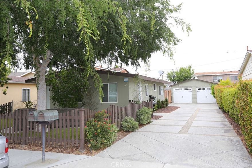 Completely Remodeled in 2016 East Side Costa Mesa duplex.  2 Charming homes on this 7,000 ft lot. The front house (184 Costa Mesa Street) is 2 Bedrooms/1 Bath and features an enclosed front yard, fully appointed kitchen including granite countertops, stainless steel appliances and stackable washer/dryer. The back house (182 Costa Mesa St) is 1 Bedroom/1 Bathroom + detached art studio/office, is also completely remodeled and features a large enclosed private yard and patio. The units share the detached two car garage which also has an additional separate enclosed storage room. Quiet street yet close to everything.