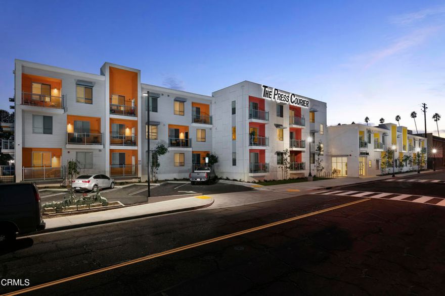 Come live in our quiet community for active, independent seniors!  Before being built in 2018, The Press Courier was the largest independent news paper publication in Ventura during the 60's and 70's.  Now, The Press Courier Apartments is a luxury apartment complex that boasts private gated parking, secured entry, community room, library, fitness gym, self storage units, private balconies, and free internet!  Pet friendly as well.  Beautiful unit finishes such as White shaker cabinets, Quartz countertops, and LVP flooring.  1 Bedroom and Studios available now!  Ages 55+ only.