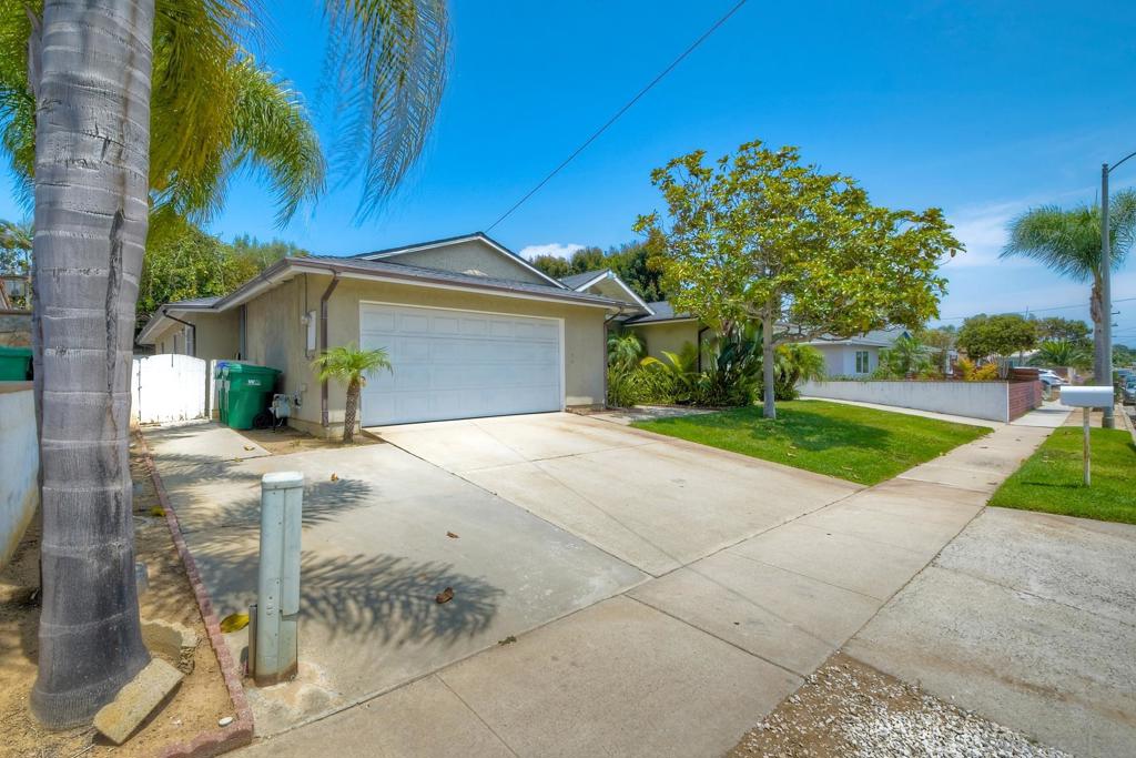 Incredible opportunity in Olde Carlsbad! Single story home with an attached unit just minutes from the vibrant downtown Carlsbad Village and beach! The main house features an open floor plan family/dining and kitchen area. There are two generous bedrooms updated with new carpet; each with adjoining bathrooms. Large two car garage as well as potential RV parking space. The attached studio style unit has its own entry and features an updated bathroom and plenty of storage space. Beautiful grounds with plenty of trees for privacy. Must see property! Equipment: Dryer,Garage Door Opener, Washer Sewer: Sewer Connected Topography: LL Guest House Est. SQFT: 500