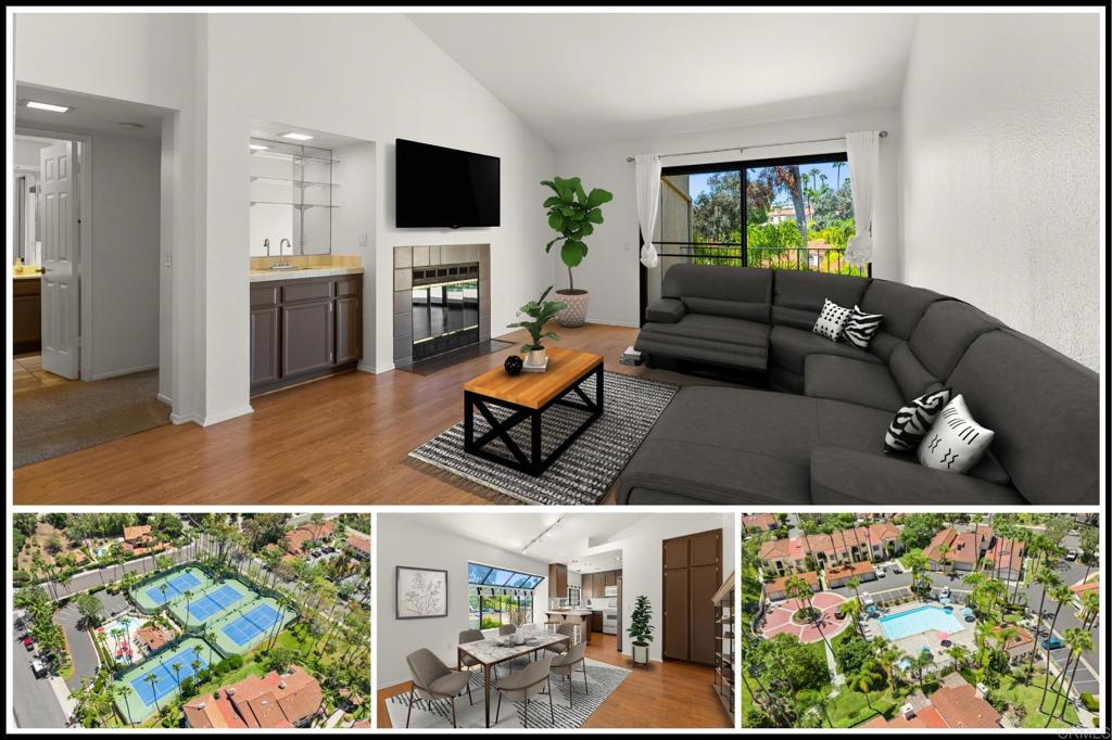 Welcome to your new home in the desirable Sea Point community of La Costa! This bright upper-level condo features vaulted ceilings that enhance its spacious feel. Each bedroom has its own ensuite bathroom, with the primary suite offering a spacious walk-in closet and access to the balcony with 2 storage closets. Enjoy resort-style amenities including tennis courts and 2 pools and 3 jacuzzis. Additional conveniences include a 1 car dedicated detached garage and 1 assigned parking spot near by. Conveniently close to community pool! Positioned in a prime La Costa location, this condo is zoned for top-rated schools and is just minutes from the beautiful beaches. Water, refrigerator, washer & dryer included!