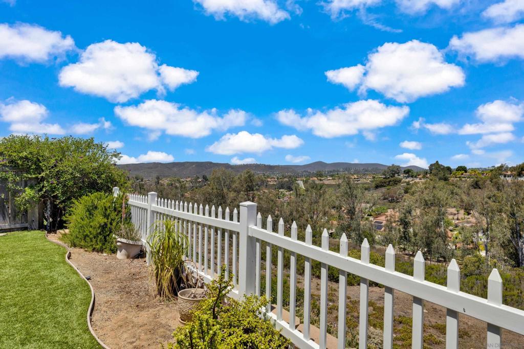 Ideally situated on a quiet cul-de-sac in the heart of Poway with a panoramic rear view, this updated one-story ranch brings the serenity of a forever home. With four bedrooms plus an office or fifth bedroom, this 1760 sqft home provides space for your family and overnight guests. The luxury vinyl plank flooring throughout emphasizes the spacious feeling. Shining granite counters, solid oak cabinets and newer appliances grace the kitchen. Central air and a whole house fan, powered by ample roof solar ensure comfort in summer, while forced air heat and a lovely gas fireplace provide warmth in the winter. Double pane windows throughout guarantee your home stays at temperature. Recently updated bathrooms add elegance. All of this along with its ideal location near multiple choices for shopping, dining and recreation along with the superior Poway Unified School District. Welcome to easy living! Ideally situated on a quiet cul-de-sac in the heart of Poway with a panoramic rear view, this updated one-story ranch brings the serenity of a forever home. With four bedrooms plus an office or fifth bedroom, this 1760 sqft home provides space for your family and overnight guests. The luxury vinyl plank flooring throughout emphasizes the spacious feeling. Shining granite counters, solid oak cabinets and newer appliances grace the kitchen. Central air and a whole house fan, powered by ample roof solar ensure comfort in summer, while forced air heat and a lovely gas fireplace provide warmth in the winter. Double pane windows throughout guarantee your home stays at temperature. Recently updated bathrooms add elegance. All of this along with its ideal location near multiple choices for shopping, dining and recreation along with the superior Poway Unified School District. Welcome to easy living!