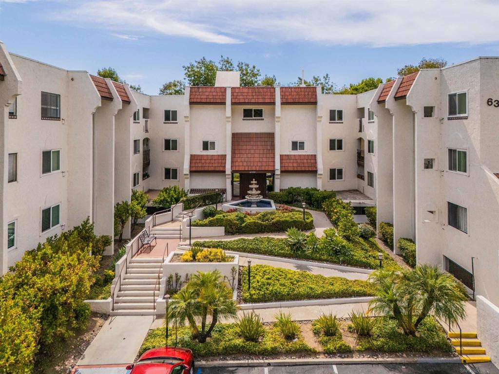 Charming 1-Bedroom Condo in the 62+ Regency Villas Community – Ideal Senior Living! Discover comfort, convenience, and community in this beautifully maintained 1-bedroom, 1-bath condo in the sought-after Regency Villas, an exclusive 62+ community. Ideally located near UTC and just minutes from HWYs 52, 805, and 5, this home offers both serenity and accessibility. Enter to a spacious 10’ x 22’ living room with plush new carpeting, perfect for relaxing or hosting guests. The carpeted 11’ x 14’ bedroom comfortably fits a king-size bed and features a generous 8’ mirrored closet with sliding glass doors. The full kitchen is equipped with ample cabinet and counter space, and the bathroom includes a convenient walk-in shower. Enjoy your morning coffee or evening breeze on the private patio, overlooking a beautifully landscaped central courtyard and a stunning water fountain. Additional features include air conditioning, ample storage, and one gated underground parking space. Optional furnishings include two barstools and a fold-down table. Regency Villas offers new washers and dryers on every floor, and a vibrant clubhouse with regular activities for those who wish to socialize and stay active. This is a well-managed, friendly community where it’s easy to meet people and make new friends. Just a short distance from grocery stores, restaurants, shopping, and recreational paths. Don’t miss your opportunity to enjoy stress-free living in one of San Diego’s most welcoming senior communities!