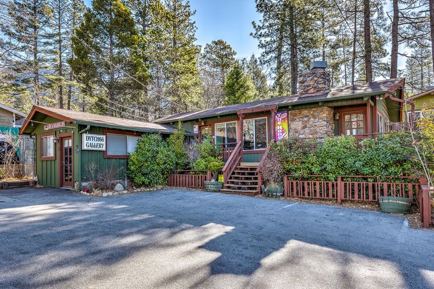 Discover an exceptional dual-building commercial property located on North Circle Drive in the heart of downtown Idyllwild, a vibrant area that has recently undergone a hip transformation with new, exciting shops revitalizing the eclectic scene. Ideally positioned midway between downtown Idyllwild's main business district and Fern Valley Corners, this income-producing asset features a total of five diverse, fully occupied units spread across two structures, with a combined total of 1,990 square feet. The property is zoned C-P-S (Scenic Highway Commercial) according to Riverside County regulations. This designation permits a broad range of commercial uses such as retail, office, and service establishments, while emphasizing design standards that enhance the scenic quality and overall character of the area. In the Idyllwild Historic District this property is registered as non-participating. Positioned in a prime downtown location, this commercial building benefits from high visibility and steady foot traffic, making it an attractive opportunity for investors or business owners looking to expand in one of Idyllwild's most desirable areas.