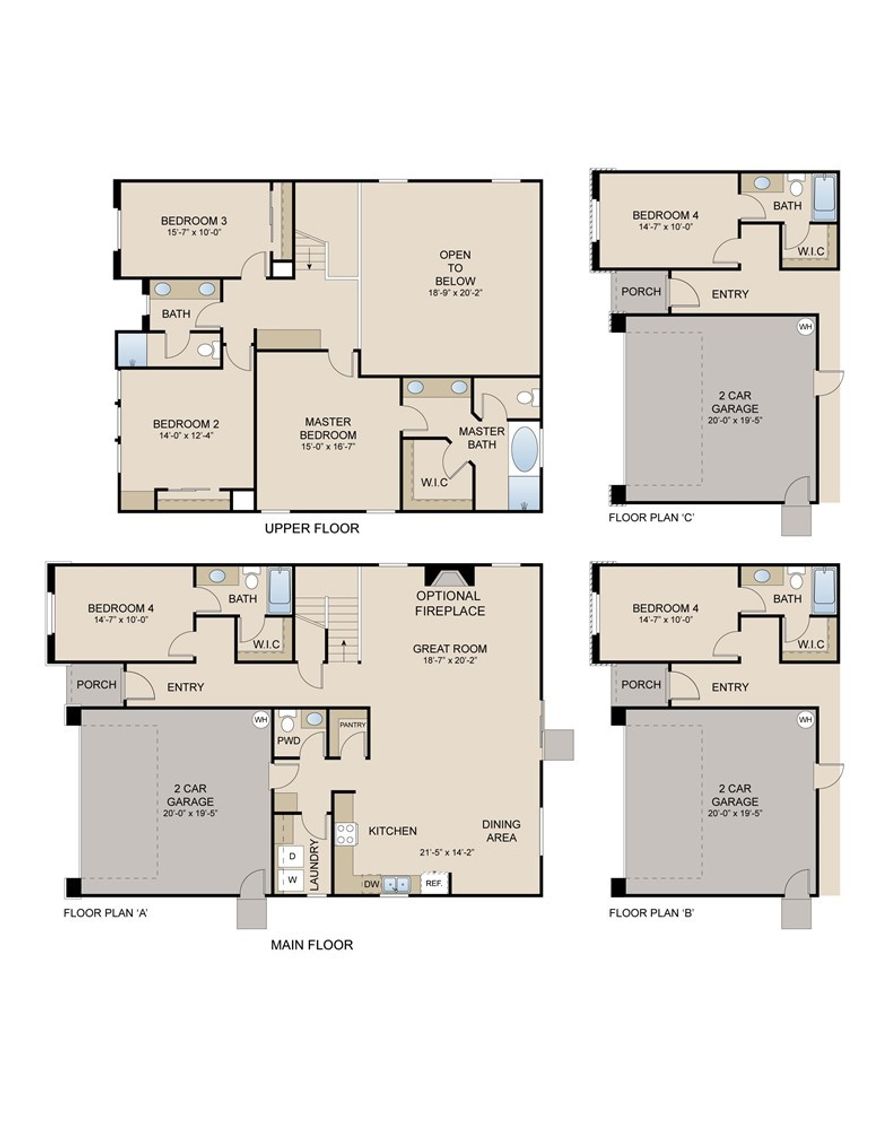 Discover this stunning new construction home in the desirable Renaissance community of southeast Merced. Offering 4 spacious bedrooms and 3.5 bathrooms, this thoughtfully designed home includes a private downstairs bedroom with its own en-suite bath—perfect for guests or multi-generational living. Additional highlights include a 2-car garage, energy-efficient solar panels, and a convenient location near various schools and easy access to Campus Parkway.

Photos and/or renderings are of model home or similar home.