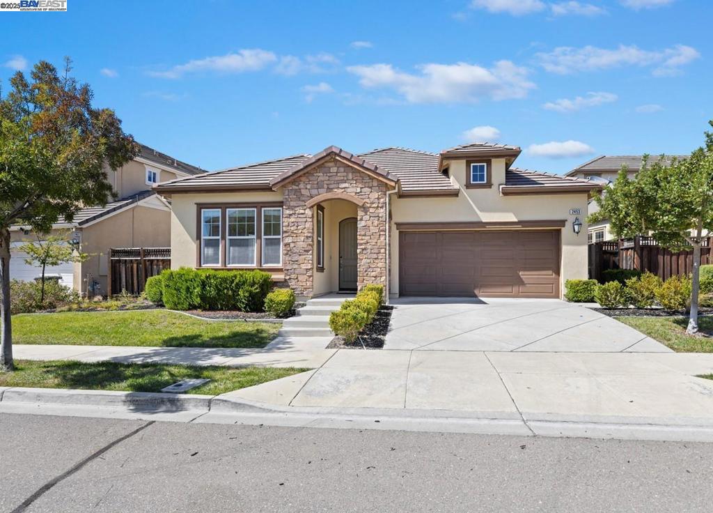 Welcome to 2453 Forino Drive, situated in the highly sought-after Positano neighborhood of Dublin Ranch. This exquisite single-story home features an open floor plan including formal living and dining areas. The recently updated gourmet kitchen, complete with elegant quartz countertops, flows into an inviting family room, creating a perfect setting for entertaining and family gatherings. The backyard features a patio and grass area. Close to schools, parks and trails, this is one you don't want to miss!