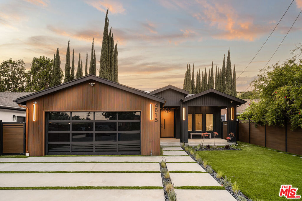 Welcome to 4615 Cedros Avenue, a newly-built, contemporary home featuring four bedrooms, three bathrooms, and a seamless blend of indoor-outdoor living, all set in the heart of Sherman Oaks. Completed in 2025, this modern residence offers refined finishes, energy-efficient upgrades, and an open-concept layout designed for comfort and functionality. Step inside to find wide-plank hardwood flooring, high ceilings, and abundant natural light. The kitchen is equipped with porcelain countertops, custom cabinetry, a spacious center island, and premium stainless steel Thermador appliances. The kitchen flows effortlessly into the main living area, which opens directly to the backyard through large sliding doors.Enjoy the ultimate in indoor-outdoor living with a private backyard featuring a brand-new pool and patio, perfect for relaxing or entertaining. Both the living room and the primary bedroom offer direct access to this inviting outdoor space. The primary suite serves as a private retreat, complete with a spa-like ensuite bathroom, dual vanities, oversized walk-in shower, a free standing tub, and a generous walk-in closet. Three additional bedrooms and two full bathrooms offer flexible options for a variety of living needs.Located on a quiet residential street with close proximity to local shops, dining, and major commuter routes. This is turnkey modern living at its finest!