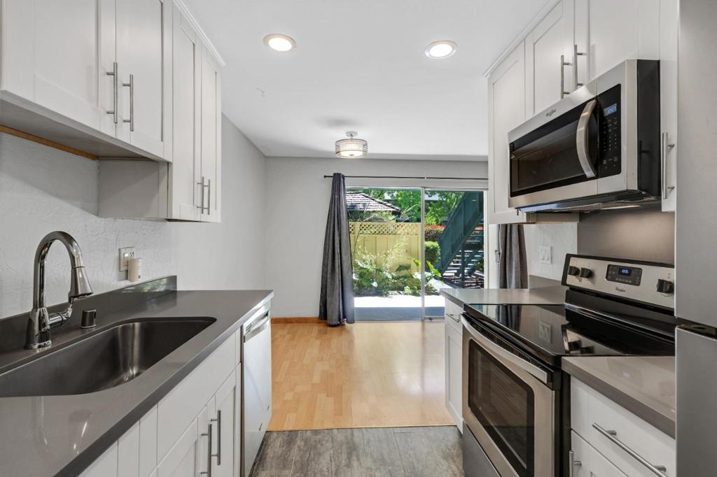 Welcome to 2025 California Street #8 a 1BD/1BA condo nestled in the heart of Mountain View. This light-filled, ground-floor unit offers an open-concept layout with a stylishly updated kitchen featuring stainless steel appliances, sleek countertops, and a built-in dishwasher. The bright living area brings the outdoors in, flowing seamlessly to a private patioperfect for enjoying morning coffee, evening wine, or effortless indoor-outdoor living. This Home includes: A smart, spacious floor plan, Community pool for warm-weather enjoyment, Shared laundry facilities, Private storage room, 1-car covered carport, Additional off-street guest parking (first come, first served) Centrally located near vibrant downtown Mountain View, Caltrain, tech campuses (Google, Meta, etc.), top-rated schools, parks, and local eateriesthis condo is ideal for anyone seeking a low-maintenance lifestyle in Silicon Valley.