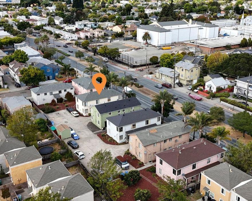 This distinctive quadruplex commands presence on a generous 4,350 sq ft lot, with a thoughtfully built 2,486 sq ft across four units—an exceptional opportunity to maximize space, income, and livability. Each unit is bathed in natural light, offering flexible layouts that can accommodate modern finishes while preserving classic character. The expansive lot footprint invites creative outdoor possibilities—shared courtyards, garden retreats, or private patios—all while maintaining privacy and circulation. Situated in a coveted Berkeley corridor, the property lies a short ditance from Ohlone Park, a beloved linear greenway featuring walking and bike paths, playgrounds, a dog park, sports courts, and vibrant community spaces. Nearby, you’ll find local cafés, neighborhood shops, transit options, and the rich cultural amenities of Berkeley just steps away. This is an ideal property for the investor or owner-user seeking to merge strong income potential with a rare, garden-friendly urban setting.