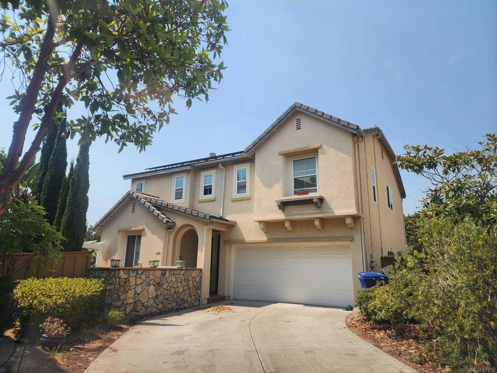 Unique Location in gated community of Greenbrier in Torrey Hills. End of private driveway on small cul-de-sac street. Home features 4 bedrooms plus office/bedroom on entry floor, 3 full baths 1 next to office, custom tile throughout first floor, large family room with fireplace. Kitchen has granite counters, & updated appliances with large window looking out to yard. High quality wood-like laminate floors on stairs and in bedrooms. Huge master bedroom has private balcony. Master bath has air spa tub, designer shower and double sinks. Master walk-in closet has custom built-ins. Large yard has swim spa, built-in BBQ and fireplace entertainments area plus fruit trees and side yard which wraps around to front of home. Front patio has an arbor, bird bath and is paved. Close to schools, shopping & Easy freeway access.