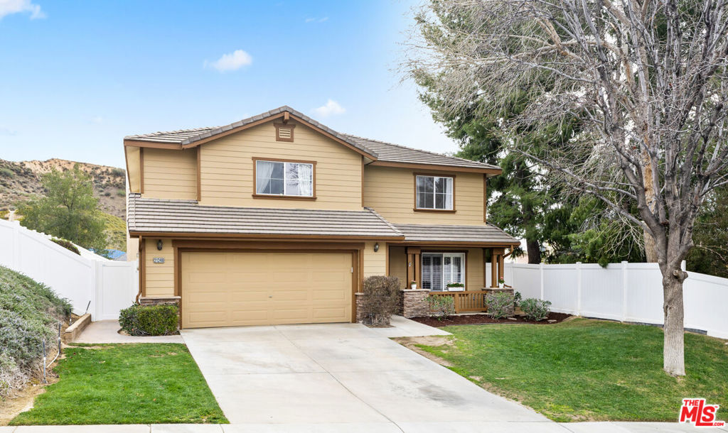 Welcome to this beautifully designed, move-in-ready home nestled in the heart of Santa Clarita! Boasting 4 spacious bedrooms, 3 bathrooms, and a spacious downstairs den, this home is perfect for your family to grow and thrive. The expansive primary suite is a true retreat, featuring a luxurious en-suite bathroom for ultimate comfort and privacy. All the bedrooms are located on the second floor, offering a serene and restful atmosphere. The open concept living area is bathed in natural light, thanks to large windows that fill the space with warmth and create a welcoming ambiance. The main floor includes a versatile family room, a bright dining area, and an additional room that can easily serve as a den, home office, or even an extra bedroom giving you endless possibilities to fit your lifestyle.The chef-inspired gourmet kitchen is complete with modern appliances, abundant cabinetry, and ample counter space for all your culinary endeavors. Whether you're preparing meals for the family or hosting guests, this kitchen is fully equipped to meet all your needs. The convenient laundry room is located just off the kitchen, with a door leading directly to the backyard. The spacious backyard is perfect for hosting outdoor gatherings, enjoying peaceful moments, or creating your own oasis. The home also features a direct-access two-car garage, providing added convenience and storage space.