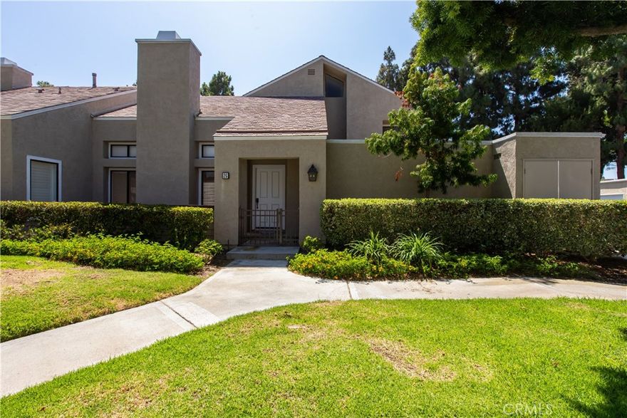 Welcome to this beautifully updated Woodbridge townhome in the most desirable Chateaux neighborhood. Features all the comforts to compliment this fantastic location. New Roof. Enjoy living here in this 1 Huge bedroom, 2 bathrooms + HUGE loft potential bedroom, end-unit townhome with a direct access 2 car garage! It is unique with a private courtyard, and a convenient private balcony adjacent to the loft. It has a living room with New Fireplace, dining area, kitchen and bathroom on the main level along with desirable direct garage access. Not all units in this tract have direct garage access, making this home even more desirable and accessible. The kitchen has stainless appliances dishwasher and Refrigerator and Stove/Oven. The spacious primary bedroom has a bathroom with dual sinks, new reglazed tub with surrounding tile. The loft can also be used as a den, an office, or just an extra room, with potential use as a second bedroom. It is a quiet and mature neighborhood, with convenient access to all areas of Woodbridge. It is nearby Woodbridge High School and other Irvine award winning schools, with easy access to the 405 and to UCI, shopping and more! Enjoy all of Woodbridge's and Southlake's wonderful amenities. The Woodbridge Village Association features 41 recreational facilities including 2 landmark lakes spanned by wood footbridges, 22 pool facilities, a splash pad, 16 spas, 2 beach lagoons (with boat docks), 23 tennis courts, 4 pickleball courts, a big wheel park, an outdoor fitness course, basketball, volleyball, shuffleboard, horseshoe, bocce ball, fishing, and much more. Don't miss this.