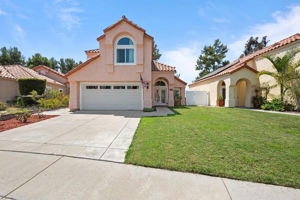 Move in ready home in the wonderful community of Tuscany at Shadowridge. Home boasts 4 bedrooms, 2.5 bathrooms and over 2200 sqft. Home features vaulted ceilings in the living room with upgraded flooring. The beautiful kitchen has updated appliances, granite counter tops, kitchen island and eat in kitchen over looking the backyard. Updated windows have shutters throughout downstairs. Spacious primary suite features vaulted ceilings, with walk in closet, double sink and seperate tub and shower. Savor your morning coffee on your extended private balcony or enjoy evening drinks while watching the gorgeous sunsets. Easy to maintain private backyard (no rear neighbors) gives you more time to relax and soak in the sun. This flexible floorplan gives you plenty of options to create your best life. Must see to truly appreciate. Did I mention this home has solar? Tuscany Community has community pool, spa and low hoa dues. Great location close to parks, shopping and Shadowridge Golf Course.