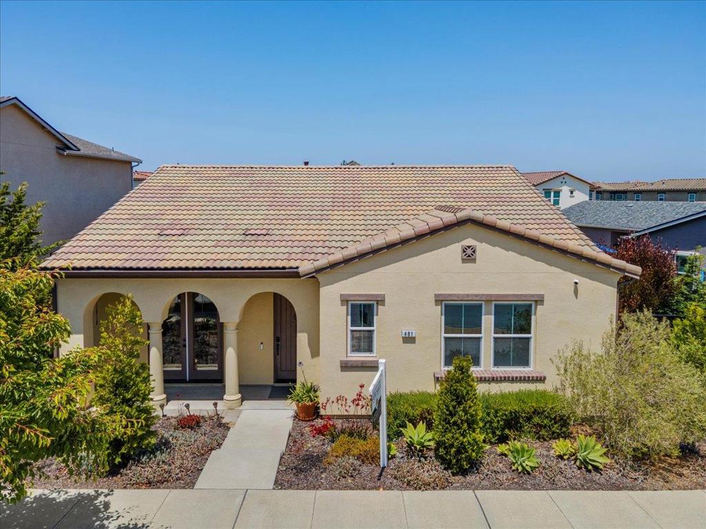 Single Level Home! This is a rare pie shaped lot with increased side setbacks that are graciously wider and do not come up often in this neighborhood. Move in Ready!! 1031 exchange ready! This loving home has plenty of upgrades. 2,067 sq ft of comfortable living on an approximate lot size of 6,085. The kitchen is a chef's delight that features a large island for prepping and equipped with gas cooktop and built in oven. Tons of cabinets. Ceilings are 9' which present an open-airy feel. The Scoop about upgrades are the 8' doors throughout, recessed lighting, LVP flooring, built-in speakers, gas fireplace, sink in laundry, covered Cal. room, extended concrete patio, 3rd car parking pad. Security system stays/requires subscription. Double sinks in owners bath and an oversized tub in the primary. Walk in closet, flex room with french doors. Aesthetically pleasing finished back yard. This home gives so much! Please don't miss the opportunity to call this community and stylish home yours!. The location is a stones throw to Hwy 1, Carmel, Pacific Grove, Monterey, Big Sur and Pebble Beach. Come live and play near the coastline! Enjoy an abundance of trails, events, farmers markets, museums and much more. If you are the discerning buyer, this deserves a look!