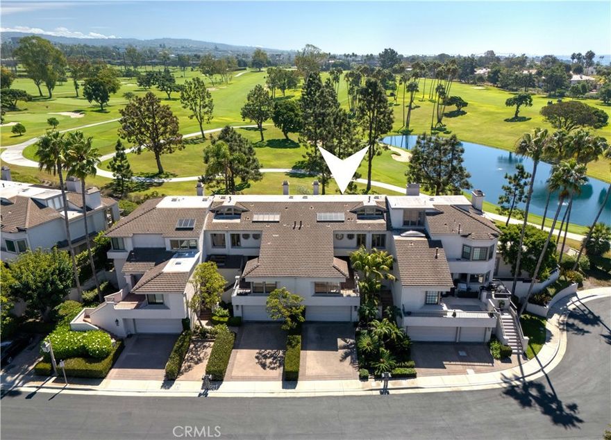 Perfectly positioned on the 17th hole of Newport Beach Country Club, this elegant 2,585-square-foot residence within the 24-hour guard-gated community of Sea Island captures both serenity and striking golf course views. With 2 bedrooms, 2.5 bathrooms, flex room and bar, this home is designed for comfortable living and graceful entertaining. The main living room is anchored by a fireplace and expansive windows that frame golf course views and open to a large private patio, ideal for entertaining or quiet mornings with a view. The adjoining dining area overlooks both the living space and the fairways, while the kitchen enjoys abundant natural light and its own casual dining nook. Upstairs, the primary suite is a private sanctuary, complete with a large walk-in closet and luxurious bathroom featuring dual vanities, a large soaking tub, and separate shower. Step outside to the relaxing deck, providing another vantage point across the rolling greens. The additional bedroom and bathroom offer space for guests and the downstairs flex room offers versatility for a home office, media space and more. As part of Sea Island, you’ll enjoy resort-style amenities including two pools and spas, two tennis courts, a clubhouse, all just steps away. Beyond the gates, take in the best parts of Newport Beach, Fashion Island, Balboa Island, Back Bay, fine dining, shopping, and convenient freeway access are all nearby. 20 Ocean Vista offers not just a home, but a refined coastal lifestyle at the heart of Newport Beach.