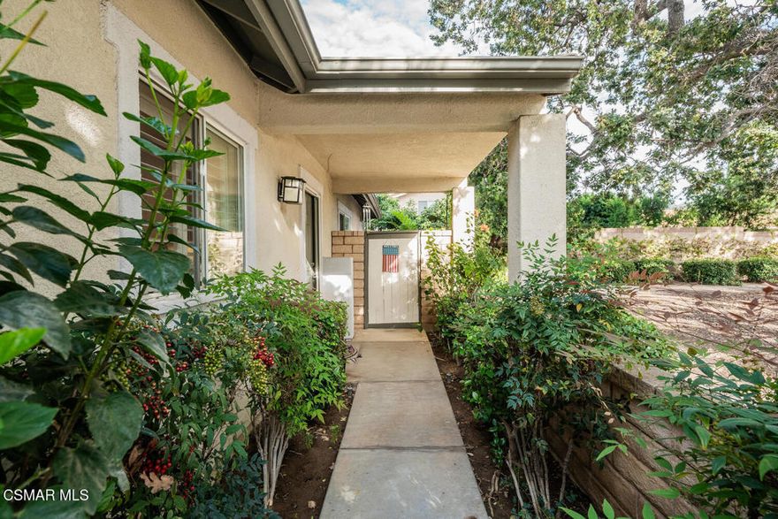Casa Flores at its finest as the Simi Valley premier 55+ community located in East Simi, surrounded by 200-year-old oak tree(s), situated next to and across the street from the park and picnic area is undoubtedly the best locale within Casa Flores. No one on the south side but the park. Peaceful, serene and quiet location of this home, best in the community.Your primary bedroom suite is on the lower level with Corian in the bath, double sinks, upgraded tile and huge mirrored wardrobe closet, floor-to-ceiling linen closet.Beautifully remodeled kitchen with Italian Carrara marble counters, 5-burner stove, built-in microwave, nook to enjoy meals, single stainless steel deep sink, new hardware, refnished cabinetry, all withim the last two years.The upper level, with the second bedroom, full bath and sitting area/office/retreat also has a spot for a mini office and is perfect for the visiitng guest (maybe a grandchild)?Newer paint throughout, many newer amenitirs include laminate flooring on lower level and carpeted stairs and sitting area and bedroom up, plantation shutters, garage with wall-to-wall storage cabinets, epoxy garage flooring, recessed lighting in the kitchen and alcove, ceiling fans in the kitchen, upper level bedroom and spacious living area or Great Room concept.The adorable rear yard is perfect in size for eaase of maintenance, to sip coffee or enjoy your evening snacks and wine. Nearby restaurants, shopping, financial institution, local coffee house, Metrolink and close to the freeway. The community also offers paths, with stops along the way to rest.For those looking to downsize to a perfect community tailored to over 55 residents, this is your next home.For viewing, contact Jo Ann Poole.