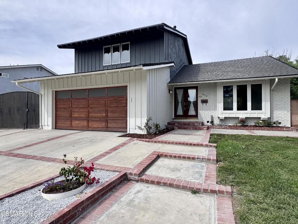 Charming home in serene Newbury Park neighborhood . This freshly painted home features a light and bright interior with hardwood and travertine floors throughout. Downstairs includes a spacious remodeled kitchen, living room, family room, dining room and half bath. Upstairs, the master bedroom has stunning mountain views and a remodeled en suite bathroom. Two additional rooms and full bathroom are also located upstairs with one room equipped with a bonus area for storage or a children's playroom. The home also features a large backyard and a giant RV access area with room for an RV and a boat. Close to shopping and award winning schools.