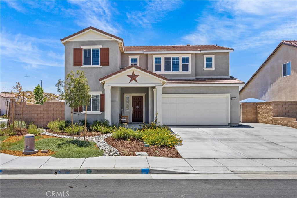 Gorgeous D.R. Horton home just built in 2023, 4-Bedroom Corner Lot with $10,000 Buyer Credit!
Welcome to this stunning 4-bedroom, 3-bath home, offering 2,239 sq. ft. of open-concept living on a spacious 7,405 sq. ft. corner lot. This property blends modern style with functional upgrades, making it truly move-in ready.
The landscaped front yard, extended concrete driveway, and RV/trailer parking set the tone for convenience and curb appeal. With NO HOA, PAID-OFF SOLAR, and pre-installed EV charging, you’ll enjoy cost savings and freedom from the start.
Inside, the bright and airy layout features a chef’s kitchen with sleek quartz countertops, updated hardware, and all appliances included. Every window is dressed with blinds, and ceiling fans in every room keep the home cool and comfortable. The primary suite boasts a custom barn door leading to double vanities, full shower, bath and a spacious walk-in closet.
Additional highlights include upgraded LED garage lighting with ample storage, a tankless water heater, upstairs laundry with a bonus mud/storage room, and all generously sized bedrooms. The backyard already has a concrete patio slab and drainage installed, just lay sod and make it your own.
This home offers all the perks of new construction with the upgrades already done for you, don’t miss it!