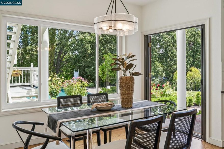 Custom home (located in the exclusive Upper Hemme Enclave of Westside Alamo). Sophisticated - vibes Piedmont or East Coast estate. Primary suite includes a flexible retreat space—ideal for a gym, office, or reading nook—alongside a newly updated spa-like bathroom with radiant heat floors, soaking tub, dual walk-in closets, and a luxurious shower. Separate au pair/in-law suite conveniently on the main level. 2 private offices, versatile upstairs bonus room AND 5/7 car finished garage (approx. 1700 SF with epoxy floors, custom cabinetry, and 800 SF of attic storage. Oversized bay framed for potential cabana conversion or ADU conversion. Over 1/2 acre private backyard with low maintenance turf lawn and putting green. Resurfaced pool (2019) complete with retro slide, diving board & inset spa. Solar.