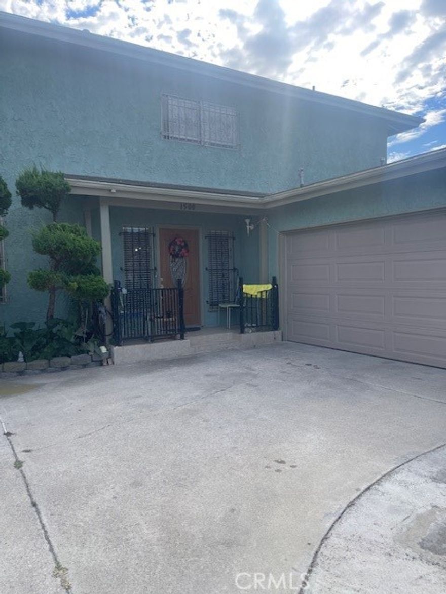 This 2 story home comes with 4 bedroom and 3 bath, surrounded by a gated iron fence with two long driveway suited for RV parking.  The huge backyard can be turn into an ADU, it has a grotto, and it used to be a pond with some fruit trees and planted vegetables. The upstairs unit has 3 bedroom and 2 bathroom while downstairs has a bedroom and a bathroom. Seller selling it as is.