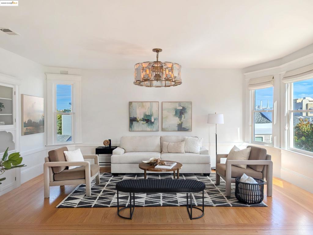 Get ready to fall in love: this upper-floor Edwardian is the prefect blend of old world charm with modern day living. Bright, sun-drenched rooms, soaring ceilings, and all the charming details you’d expect from classic, San Franciscan architecture, paired thoughtfully with touches of contemporary elegance. You’ll find that this top level unit is adorned with Restoration Hardware light fixtures, Architectural Digest worthy bathrooms, a deep soaking tub, and an open plan living space that you won’t find in these historical homes. Other notable features include a parking spot in the garage, in-unit laundry, ample storage and a large, well manicured shared yard for grilling and hangouts. Located steps from Valencia and 23rd, you’ll be surrounded by some of the city’s best restaurants, nightlife, and culture all the while tucked away on a quiet, sleepy street. Bart is 1.5 blocks away, the 280 and the 101 are both a 7 minute drive and all the buses (including tech buses) are found at 24th and Mission St. With its perfect balance of classic character, modern beauty and central location, this home is a rare find you won’t want to miss. Walking, biking and transit scores are: 99, 91 and 84 respectively.