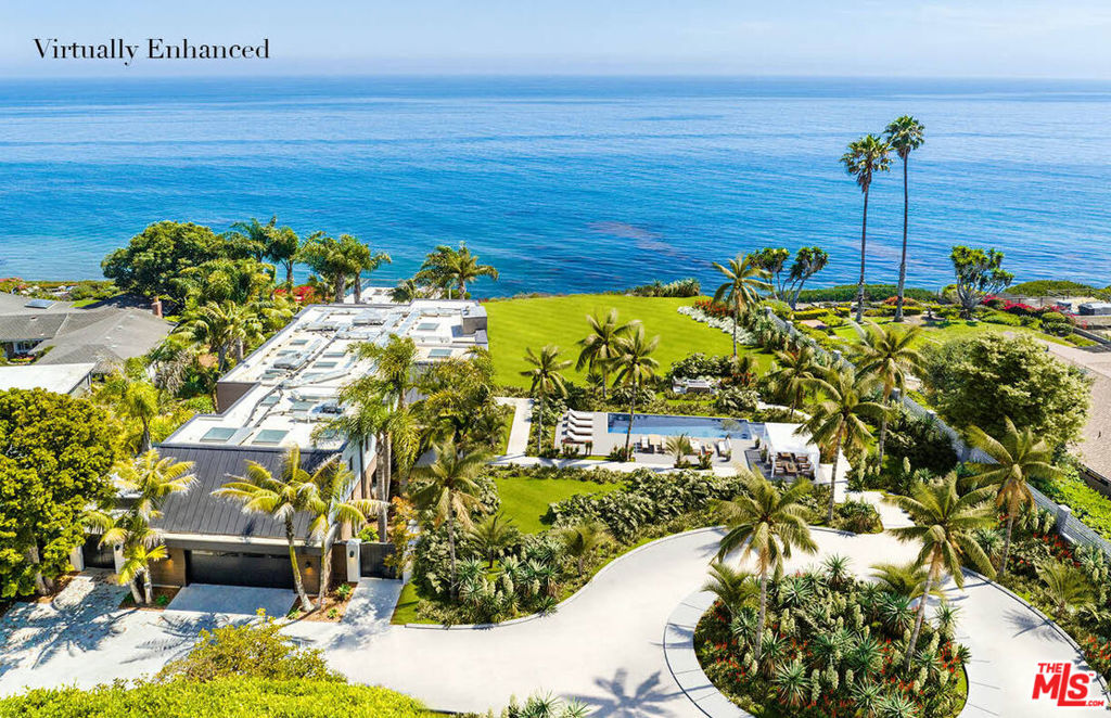 A down-to-the-studs renovation offers a chance to live the CA dream on this 1+ acre, 2 parcels compound with 160' of prime bluff front! This chic home is full of luxe design. Folding doors create an in/outdoor lifestyle & connect the great room to the patio, grounds & sea beyond. The ocean-view primary suite offers a private patio, gas fireplace & dual closets. 3 addl bd suites, media/bonus/5th bd, office/sitting room, wine room & detached guest space offer fab flexibility. Beyond the house, an expansive oceanfront deck makes this property unique beyond others. Below the deck, an incredible space offers a retreat unlike anything you've seen. Plans and permits for a 2500+/-sf house (great for guests, cabana, gym, etc) + pool on the vacant lot are ready to go to create the ultimate compound.