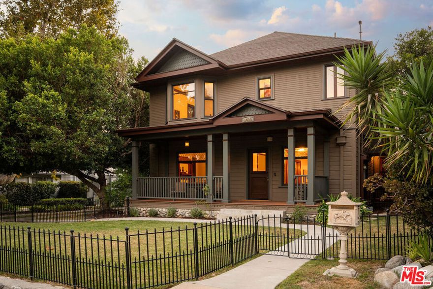 :: The Simpson Estate, 1909 :: Designed by a recipient of the City of Pasadena's Historic Preservation Award. A Pasadena Legacy Reimagined :: The Simpson Estate, 1909 :: This landmark property is a masterclass in architectural integrity and thoughtful restoration. Set on nearly 17,000 sq. ft. in the heart of Pasadena, the estate bridges more than a century of history with the comforts of modern living. From its origins as a family home in 1909when poultry and goats roamed the grounds to its careful century-later restoration, The Simpson Estate has been entrusted to dedicated stewards who safeguarded its soul while preparing it for future generations. Timeless Architecture, Modern Comfort  Anchoring the property is a stately four-bedroom, four-bath main residence, reimagined with both grace and functionality. Grand entry bathed in natural light through custom double-pane Victorian-style windows. Original-style details intact include hardwood floors, handcrafted moldings, ornate fireplace mantle, decorative columns. Refined flow: media room/den, spacious formal living room, and elegant dining area. Chef's kitchen: Wolf range, Sub-Zero refrigerator, apron-front sink, prep island, vintage-inspired lighting, and custom cabinetry. Convenience: dedicated laundry/mudroom and a main-level guest suite. Upstairs, three bedrooms include a serene primary suite with dual walk-in closets, a spa-like bath with double vanities, vintage mirrors, and a soaking tub. Secondary bedrooms feature en-suite baths and generous closets. An accessible attic adds further storage. Expansive Grounds & Guest Residence  The nearly half-acre lot offers a private outdoor retreat with room for a pool. At the rear, a detached 2-bedroom, 1-bath guest house with its own kitchen provides versatility perfect for extended family, guests, an au pair, or additional income. Additional amenities include: Garage and carport, each with attic storage, Ample parking, Endless potential for outdoor living and entertaining  A Rare Opportunity  1411 N. Los Robles is more than a homeit's a piece of Pasadena's cultural and architectural history. With its award-winning preservation, thoughtful modernization, and versatile compound layout, The Simpson Estate is a true legacy property, blending historic elegance with contemporary ease.
