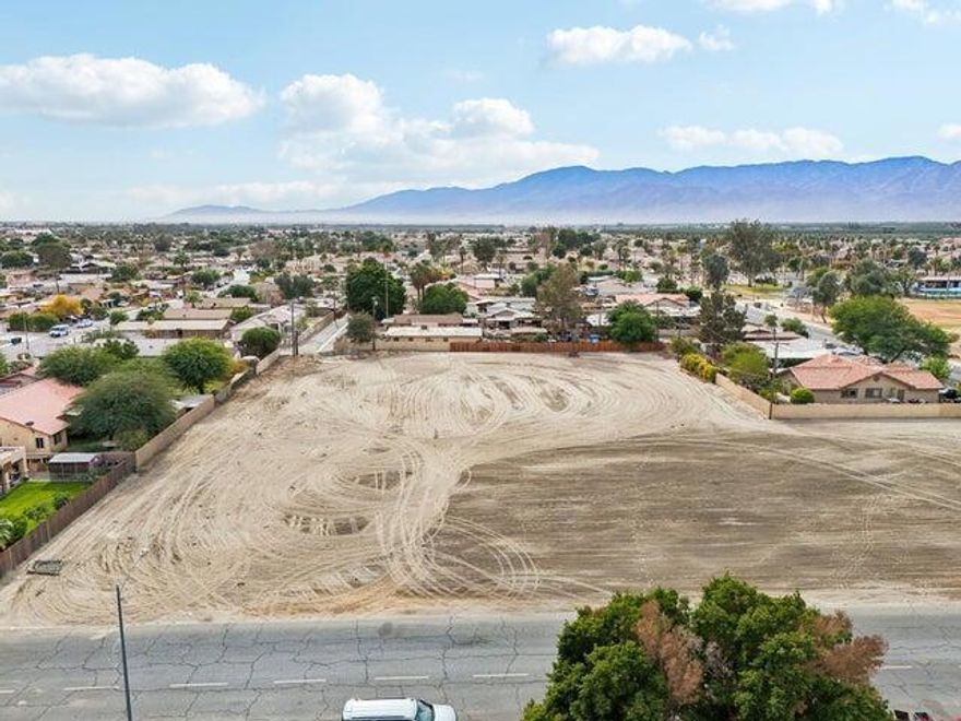 If you've been waiting for the right development opportunity in Coachella, this is one of those rare finds that doesn't come around often. Tucked away on a quiet cul-de-sac, these six contiguous lots offer a blank canvas for someone ready to create something special--whether that's a small residential enclave, a multi-unit project, or a phased build you can grow over time.What makes this opportunity especially compelling is the flexibility. You can purchase one lot, several, or all six together, allowing you to tailor the investment to your vision and timeline. In total, the parcels span nearly 59,000 square feet, giving you room to design thoughtfully while maximizing long-term value. Each lot is priced at $98,000, making this an approachable entry point in a market that continues to see strong demand.The location truly works in your favor. Set in the heart of Coachella, just minutes from Bagdouma Park, local schools, shopping, and community amenities, this area attracts steady interest from future homeowners and renters alike. It's the kind of neighborhood where people want to live--quiet, connected, and close to everything that matters.For builders and developers with vision, this is more than land--it's an opportunity to shape a neighborhood and be part of Coachella's continued growth. Zoning and development details are available directly through the City of Coachella, and parcel maps can be provided upon request.Opportunities like this don't stay on the market long. If you're ready to build something meaningful, this could be the perfect place to start.