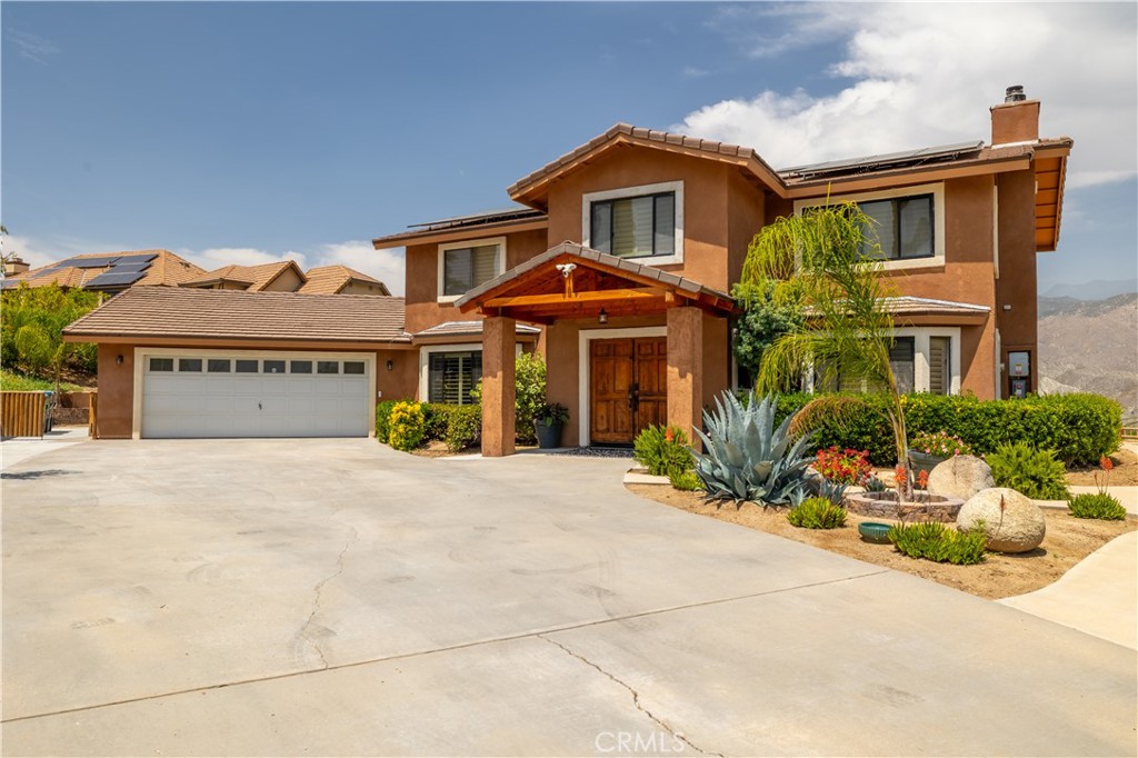 Beautiful Home with ADU in East Hemet – No HOA, Low Taxes, and a 40 Panel Solar System!
Welcome to this stunning East Hemet home that combines comfort, efficiency, and modern upgrades! Situated in a peaceful neighborhood with a low tax rate and no HOA, this beautifully maintained property offers everything you’ve been looking for—including a fully equipped ADU, perfect for guests, multigenerational living, or rental income.
Step inside to find brand new carpets and flooring throughout, elegant plantation shutters, and a wet bar ideal for entertaining. The home is climate-controlled with a brand new furnace and air conditioning system, double attic insulation, and pull-down attic stairs for convenient access and energy efficiency.
You’ll love the brand new roof, new stucco exterior, and window coating that enhances curb appeal while improving energy savings. A new water heater and dishwasher add to the list of upgrades that make this home truly move-in ready.
Sustainability meets savings with a massive 40-panel solar system, helping to drastically reduce utility costs. Outside, enjoy a scenic setting with fruit trees planted throughout the property, offering beauty and bounty in every season.
Don’t miss your chance to own this truly turn-key property in a highly desirable location. This home checks all the boxes—style, upgrades, space, value and views.