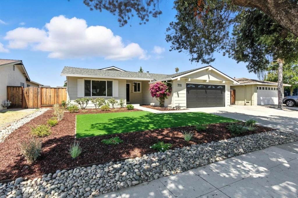 Welcome to this Beautifully Upgraded 4-Bed, 2-Bath Home in Desirable Blossom Valley Neighborhood! Nestled at the edge of the hills with no rear neighbors, located in a TOP RATED SCHOOL district and one of the most desirable areas to own a home. Step inside to a SPACIOUS open-concept layout featuring a large living room and a MORDERN kitchen with luxury cabinets, elegant stone countertops, and a generous dining area, perfect for entertaining. Both bathrooms have been tastefully remodeled with stylish tile work, designer vanities, and unique light fixtures. The home is filled with HIGH-END upgrades, including BRAND NEW Permited Roof by Los Gatos roofing, AC system for year year rounf comford, new flooring, modern chandelier lighting, new doors, fresh interior and exterior paint. The garage has been transformed with sleek epoxy flooring and finished walls, adding both function and visual appeal. Enjoy low-maintenance landscaping in the front yard with artificial grass, while the private backyard features a brand new deckideal for relaxing or hosting gatherings. Conveniently located near major freeways, top-rated schools, hospitals, and shopping centers, this home offers comfort, style, and everyday convenience all in one place. This is a rare opportunity you don't want to miss!