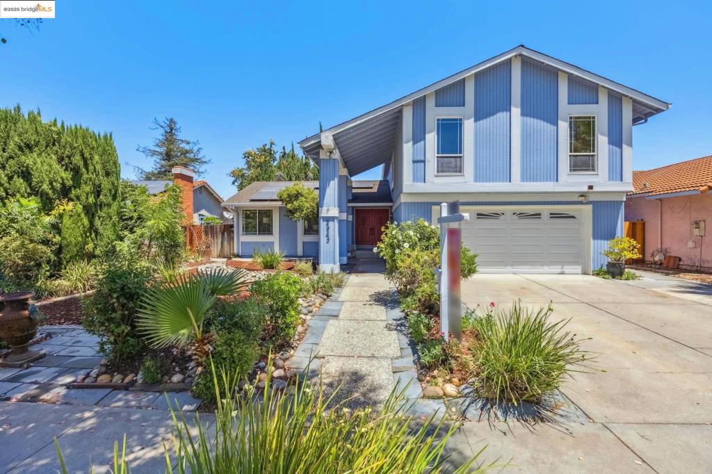 Beautiful move-in ready 4 bed, 2.5 bath home in the Edenvale area of S. San Jose. The spacious living room features soaring vaulted ceilings, rich cherry hardwood floors, and abundant natural light. A formal dining area flows into the updated kitchen with quartz countertops, stainless steel appliances, wine fridge and ample cabinet space. Just off the kitchen, the step-down family room includes a stylish wet bar with lighted shelves and a gas fireplace. Upstairs are three comfortable bedrooms plus a enormous primary suite with high vaulted ceilings, dual vanity, new sinks and fixtures, a whirlpool tub, and a built-in makeup area. Recent upgrades include fresh interior and exterior paint, new carpet, LVF in all bathrooms, and the removal of popcorn ceilings. The home is energy-efficient with 38 owned solar panels, dual-pane windows, a new A/C unit, and a new central heating system. Step outside to a backyard designed for entertaining with a sparkling in-ground pool, a spacious gazebo ideal for games and laughing with friends. A separate shaded pergola is perfect for lounging or reading poolside. There's space for your BBQ and a fenced dog run. Located near shopping, restaurants, and Edenvale Garden Park—with easy access to Hwy 101 and Cal train station—this home truly has it all