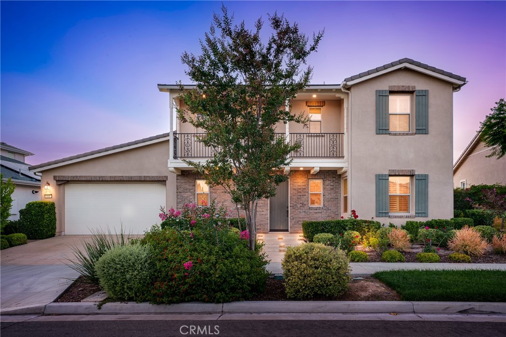Welcome to this modern Mediterranean-style luxury home, ideally located near a community park and elementary school. Upon entry, you’ll find a office on the right. A hallway leads to the spacious great room, where large sliding glass doors fill the living area with natural light. The upgraded kitchen features elegant cabinetry, high-end appliances, and an extended center island that adds both function and style. One of the standout features of this home is that all five bedrooms have their own bathrooms. The upstairs balcony and the private, generously sized backyard enhance the sense of space and privacy. This is a rare opportunity to own a home with such exceptional qualities — don’t miss it!