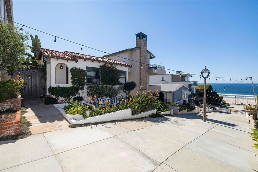 Discover a rare opportunity to own a quintessential Manhattan Beach walkstreet cottage at a remarkable value. Perfectly positioned just steps from the iconic Strand and a short stroll to downtown’s vibrant shops, cafés, and fine dining, 124 17th Street captures the essence of coastal living. This sunlit Spanish-style retreat offers two bedrooms and brims with timeless charm. Its classic hardwood floors, warm natural light, and effortless indoor-outdoor flow create a relaxed yet refined atmosphere. From the inviting walkstreet front porch, take in sparkling white-water and sand views that reflect the heart of Manhattan Beach life. The smartly designed galley kitchen provides ample counter space and storage, opening to a secluded, shaded courtyard—an increasingly rare feature along the walkstreets. Here, evenings unfold around the fire pit, where ocean breezes and the sound of waves set the perfect coastal backdrop. Whether envisioned as a full-time residence, a weekend pied-a-terre, or an income-producing beach property, this home embodies the beach lifestyle that makes Manhattan Beach so coveted.