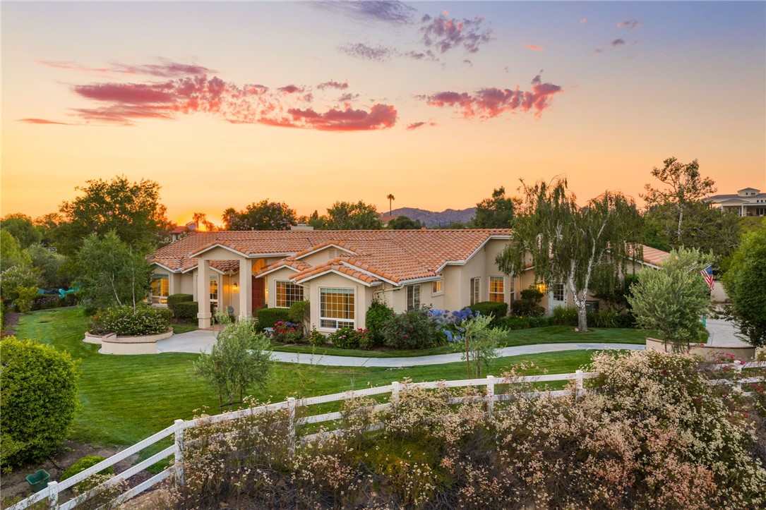 Absolutely beautiful Single Story Pool home in Glenoak Hills with beautiful barn and corrals! This lovely home has 3 bedrooms, 3 full baths, and an office, with expansive views. The family kitchen has a breakfast nook with views of the pool, a large Center Island, and features newer stainless appliances. The back yard features a large salt water pool and spa, with a built-in fireplace seating area, and spacious covered patio. There is an extensive vegetable garden with numerous fruit trees, including many mature pomegranite trees! The equestrian facilities include a 3 stall barn plus tack room and feed room - plus a large covered overhang, and a large corral. The gentle property offers room for additional facilities or vineyard, and there is a compacted pad on which to build. The property is fully fenced, with a security gate at the entrance. There is a great deal of room and good access for RV parking and facilities. The Glenoak Hills HOA offers a clubhouse, playground, tennis courts, etc. Located on a quiet cul-de-sac, justs minutes to all of the wineries and grocery stores - this home is one of the best available! The oversized 4 car garage can fit the largest vehicles. Solar hot water for the pool is an added benefit!