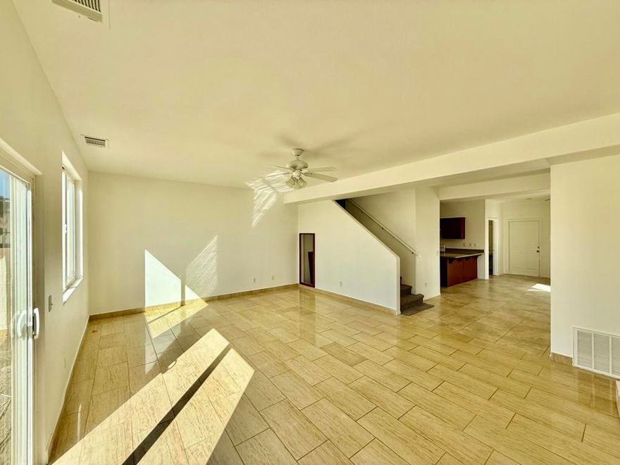 LOCATION, LOCATION, LOCATION! Welcome to this LARGE Duplex two story property at 13827 Luis Dr -- a rare, spacious 3 bed, 3 bath, 1,542 sq ft unit ideally located near Palm Drive, schools, shopping, dining, and just a short drive to Palm Springs and the I-10 freeway. This freshly updated home features brand-new interior paint and new carpet throughout, offering a clean and move-in ready feel. The bright open living area flows into a functional kitchen, with a full bathroom on the main floor for added convenience. Upstairs offers three generous bedrooms and two additional bathrooms, including a private primary suite. Outside, enjoy a fully fenced yard and mature lime and grapefruit trees, perfect for relaxing or gardening. Additional highlights include indoor laundry hookups and a spacious attached 2-car garage. A great opportunity for families or anyone looking for a well-located and upgraded desert home. LANDLORD PAYS WATER AND TRASH. Minimum 650 credit score and income of gross income 3x rent required, NO EVICTIONS. Move-in with One-month rent as security deposit. Pets considered -- up to 2 small pets (under 25 lbs), $100/month pet rent.