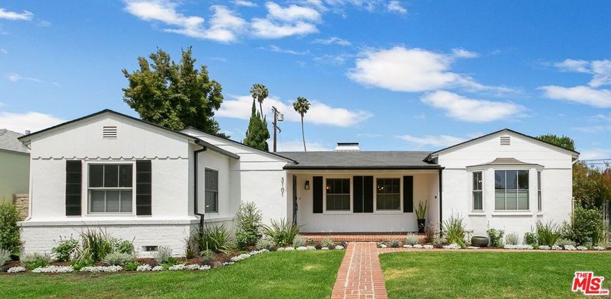 3 BR/ 2.5 BA Ranch Home with option for 4th BR &/or Study/Office in Castle Heights; a WLA Premium Neighborhood.  2,240sqft main home + 320sqft finished garage. Rare 10,000 sqft flat lot w/ lots of space for kids & entertaining + 8 fruit trees. The 78' driveway (50' behind gate) allows RV parking w/ hookups, 50amp EV Charger Plug, & more. 2 car finished garage w/HVAC next to a paved terrace that features a BBQ Island, fountain, fire-table, outdoor shower & 6 Person Marquis Hot Tub w/ MicoSilk Therapy.  The home includes a separate living & family room, an open kitchen w/ an eat-at-counter plus a formal dining for home cooked meals.  The storage Studio & 4 sheds provide ample space for everything.  Centrally located to all LA has to offer, 3101 Cardiff is in a quiet, low traffic, & friendly neighborhood with fantastic public schools, grocery stores, & restaurants all within walking distance. Landscaping & Spa Service included. Check out our detailed floor plans in pictures!