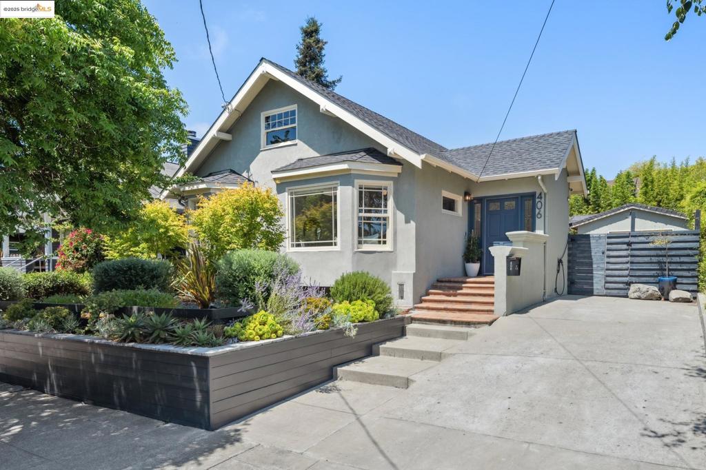 Welcome to your dreamy Rockridge retreat! This reimagined single-level bungalow brings serious style and none of the stress to one of Oakland’s most beloved neighborhoods. Step into a bright, open layout with high ceilings and a cozy bay window seat—perfect for morning coffee or lazy Sundays. The swoon-worthy designer kitchen features gorgeous countertops, a farmhouse sink with a picture window, a massive island, and custom cabinetry that includes hidden laundry, pantry, and more. The primary suite is a luxurious private haven, designed with relaxation and restoration in mind. The spa-inspired bathroom, large walk-in closet, and direct access to your private outdoor oasis give off staycation vibes. Soak in the Japanese hot tub, rinse off under the outdoor shower, and take in the sounds of the bamboo garden’s water feature. Need space to create, work, or chill? The detached garage is now a cool studio with a wet bar, half bath, custom mural, and roll-up door—ready for whatever you dream up. Just a quick stroll to College Ave, Market Hall, Rockridge BART, and all your favorite local spots. Living here means you’re never far from what you need—and even closer to what you love. This home checks every box—style, comfort, and location. Come fall in love!