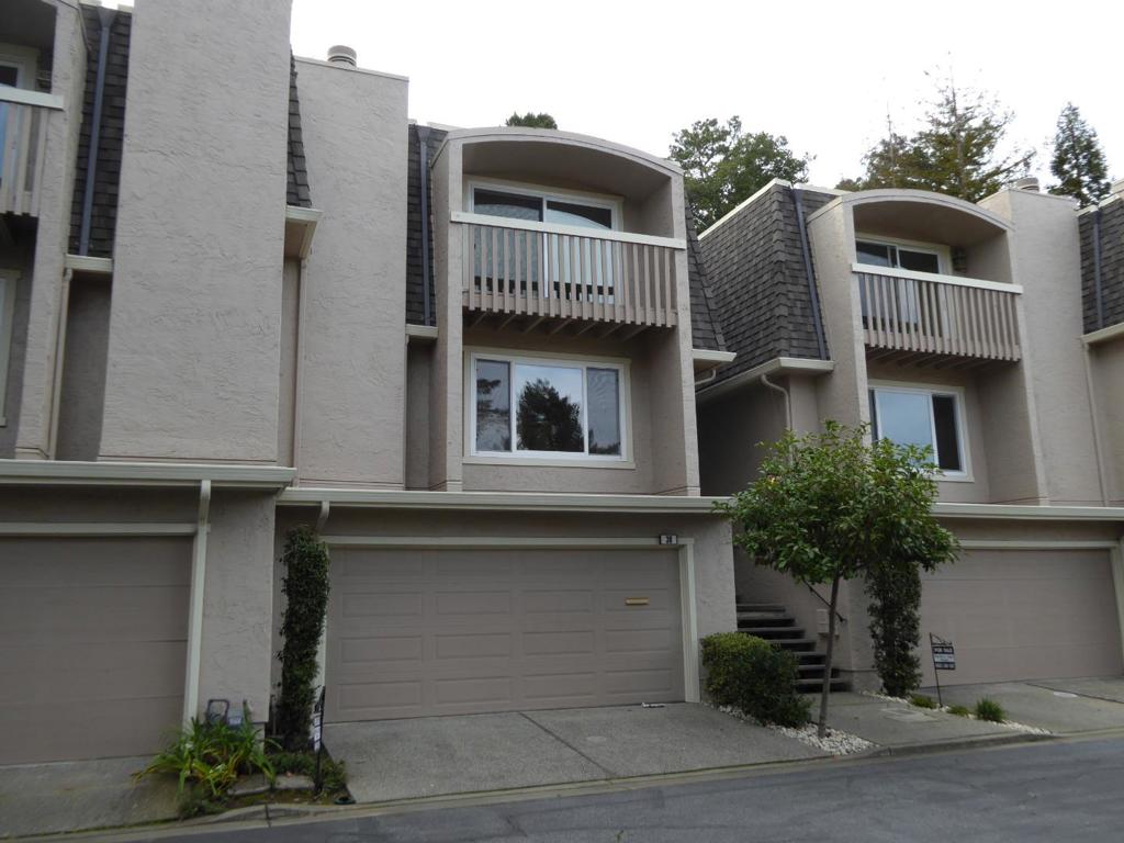 This is a very desirable townhome with 3 bedrooms 2.5 baths, family room and eat in kitchen. Living room and dining area with fireplace. Master bedroom with private deck and views. Family room opening to fenced rear patio. Park like setting. Skylights. Many upgrades such as hardwood floors, updated bathrooms, and dual pane windows. Lots of storage areas. Two car garage. Complex has tennis courts, pool and club house. Guest parking. Take Hwy 92, exit West Hillsdale to CSM, left on Clearview, right on Houndsridge and you have arrived. Close to transportation/shopping/highways.