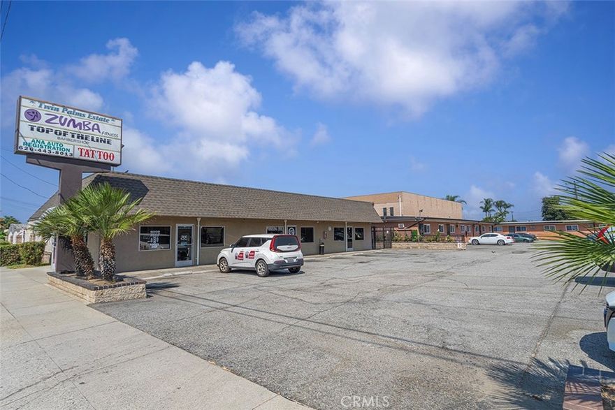 Welcome to "Twin Palms Estate" an amazing income producing property! 18 Unit mixed Retail / Proffessional / Commercial / Multifamily apartment complex located in the heart of the Mountain View neighborhood between the activity nodes of Durfee Ave and Klingerman St, and Durfee Ave and Fineview St. of El Monte California. This property consists of 5 buildings totaling 10,355 square feet on a 30,542 square feet lot with 122 ft frontage on Durfee Avenue. It's conveniently located minutes from California freeways 10, 60, and 605. Nearby amenities include 3 shopping centers, 5 parks, including the Whittier Narrows Nature Center and Whittier Narrows Recreation Area and a close proximity to industrious South El Monte. 2319 Durfee Avenue is a well-maintained, fully occupied complex with a good projected income!