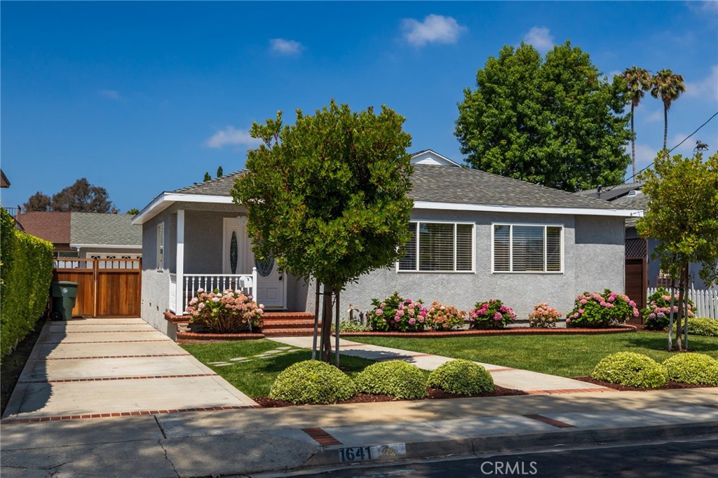 Great turn key 3 bedroom 2 bath (1+3/4) home in the desirable Torrance Gardens area - curb appeal shows when you pull up in front of the landscaped yard - cozy front porch - step in the comfortable living room on sharp hard wood floors plus find a ceiling fan and dining area - the remodeled kitchen for the chef in the family boast granite counters, stainless appliances including a microwave, recessed lighting, ceiling fan and window for lots of light - individual laundry room adjacent to kitchen - hardwood floors in the hallway and all bedrooms - 2 bedrooms have mirror closet doors - spacious private primary bedroom with lots of closet space - over sized primary bath with walk in shower, old fashion freestanding tub, dual sinks and recessed lighting - impressive double detached finished garage used as an office - however garage door opens and is functional as a garage - RV parking using the long driveway - the landscaped back yard offers a covered patio and grass area for out door enjoyment - fresh interior paint - A/C and forced heating - this home is in move in condition - convenient to award winning schools + parks + medical + shopping + restaurants + freeway access + 20 minutes or so to the beach - great opportunity to get in the neighborhood - what are you waiting for ?