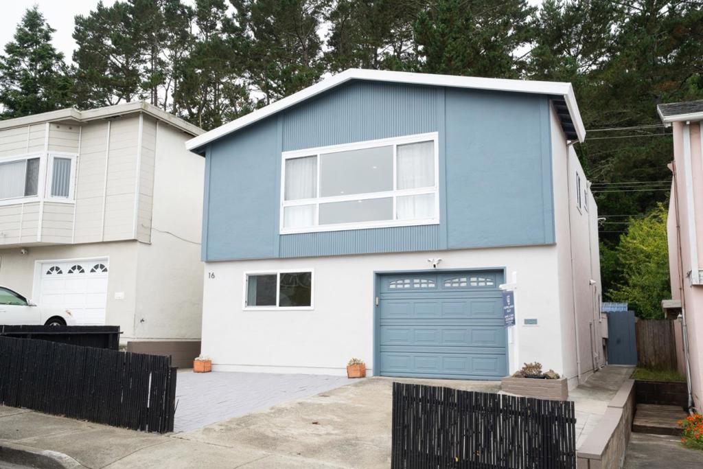 Offered for sale is a bright and airy 4 bedroom 2 bath home in the heart of the sought after Serramonte neighborhood. 2 bedrooms and 1 bath upstairs and 2 bedrooms and one bath down. Entertain loved ones in the great room which consists of the living area, kitchen and dining area all in one warm and versatile space. Just minutes away is a vast array of shopping at Serramonte mall as well as other plazas nearby in Serrramonte and Colma. Public transportation is convenient with Samtrans and Daly City BART. 280 freeway and Gellert Park are just minutes away as well. Welcome to your new home at 16 Canterbury Ave!