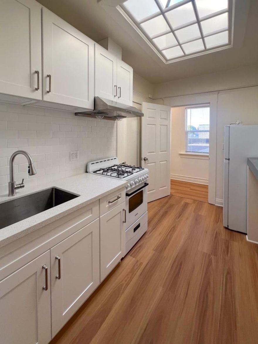 FULLY REMODELED STUDIO IN HEART OF BURLINGAMES DESIRABLE NEIGHBORHOOD. This upstairs studio offers 400 sq. ft. of modern living space, thoughtfully designed and completely updated throughout. The unit features an open floor plan with stylish finishes, a sliding barn door, and a newly renovated kitchen and bathroom with contemporary fixtures. Located in a highly convenient Burlingame location, just minutes from downtown shops, restaurants, cafés, Caltrain, and major highways including 101 and El Camino Realperfect for commuters and those seeking an active Peninsula lifestyle. Street parking is available, and residents may obtain a city parking permit through the City of Burlingame. Additional public and private parking garages are nearby for extra convenience. A beautifully updated studio offering comfort, style, and unbeatable access to everything Burlingame has to offer.