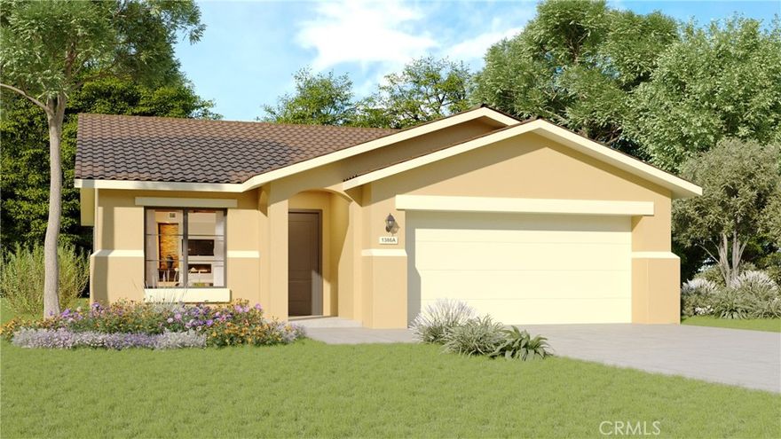 The Bautista(1386 sq. ft.) is a 1-story home with 3 bedrooms, 2 bathrooms and 2-car garage. Features include dining room, guest room and living room. Photos are renderings of a model.