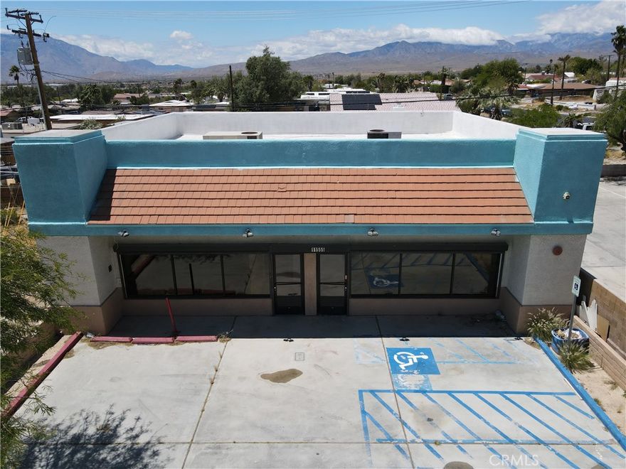 **COMMERCIAL BUILDING OPPORTUNITY** FULLY IMPROVED PRIME COMMERCIAL PROPERTY IN THE HEART OF DESERT HOT SPRINGS. THE BUILDING FEATURES 2 ENTRY DOORS, A LARGE RECEPTION AREA, OPEN LAYOUT THAT OFFERS FLEXIBLE CONFIGURATIONS WITH 2 BATHROOMS, MULTIPLE OFFICE SPACES, STORGAGE ROOMS, SECURITY CAMERAS, AND METAL ROLL DOWN SECUIRTY DOORS FOR ALL EXTERNAL DOORS AND WINDOWS. CURRENT DESIGN IS SET UP FOR A CANNABIS DISPENSARY, BUT CAN BE USED FOR MEDICAL OFFICE OR RETAIL SPACE. THERE ARE 7 PARKING SPACES, ONE RESERVED FOR HANDICAPPED PARKING. THIS LOCATION OFFERS HIGH EXPOSURE AND EASY ACCESS ON BUSY PALM DRIVE THAT CONSISTS OF 4 LANE ARTERIAL STREET WITH A HIGH TRAFFIC COUNT MAKING IT THE PRIME LOCATION FOR YOUR NEXT BUSINESS VENTURE.