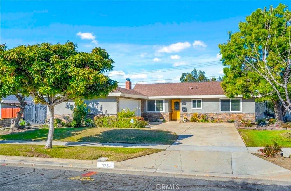 Move-In Ready, wonderful single-Story home in a highly desirable neighborhood of Glendora! From the moment you arrive, the charming curb appeal and inviting design set the tone for what awaits inside. Step through the front door and be welcomed by a beautiful large open kitchen with Corian Counter tops, designer tile backsplash, Stainless steel appliances. Your formal living room with fireplace that offers an impressive space for both entertaining and everyday living. Flat Screen TV installed above with surround sound included in sale. This thoughtfully designed home features 3 spacious bedrooms and 2 bathrooms. Master Bedroom with Separate Bath and Ceiling Fan. Beautiful landscape large Back Yard with Koi Pond creating a great atmosphere for family and friends gathering. Addition potential, the owner already obtained permit for converting the garage into ADU. Its conveniently located near Downtown Glendora Village, Shops and Restaurants, Dawson Avenue Park, Glen Oaks Golf Course and Easy Freeway Access. Schedule a showing today before it’s gone!